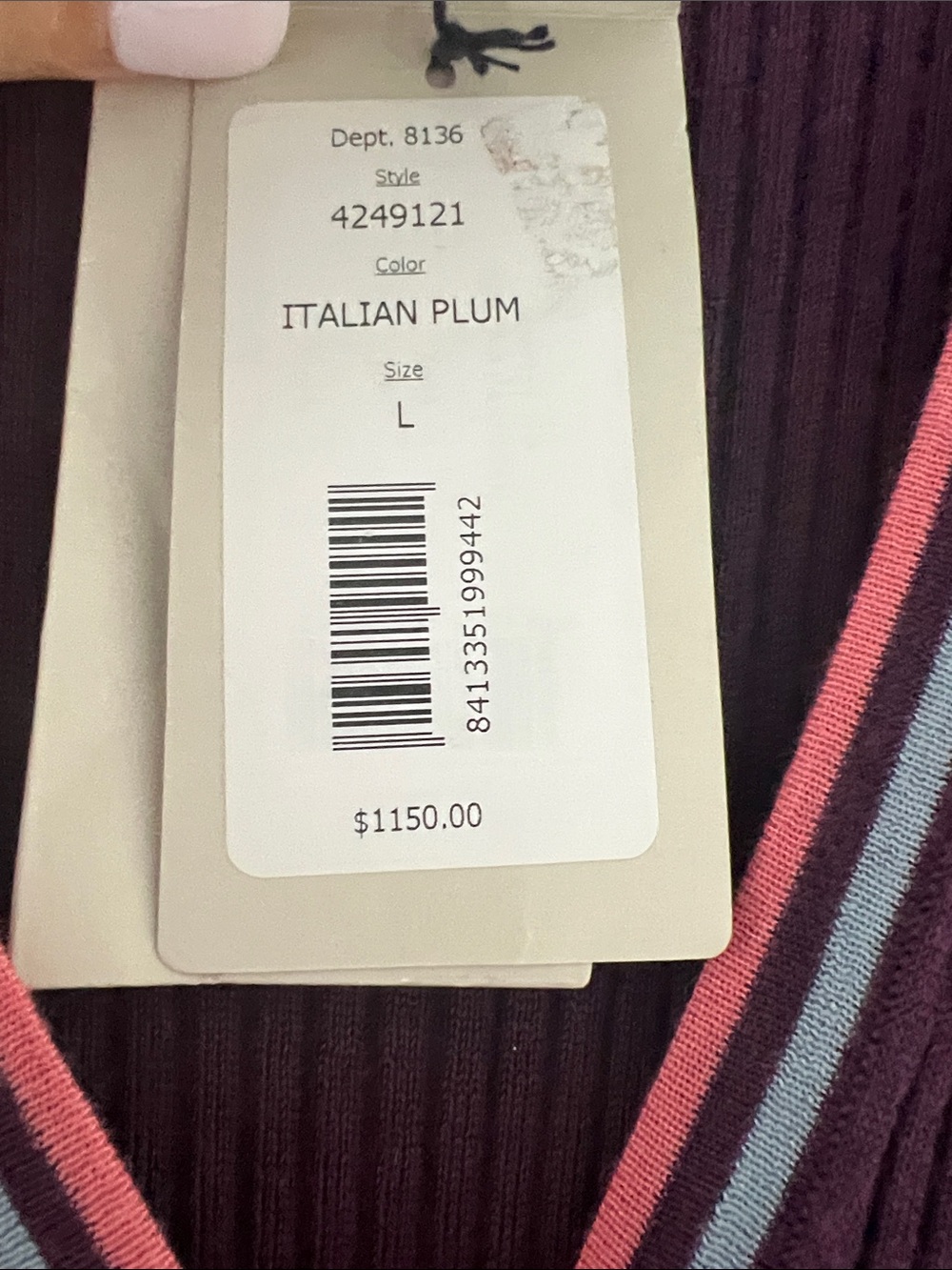 Gabriela Hearst Plum Ribbed Button-Front Mini Dress - Picture 6 of 12